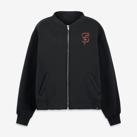 Women's Fanatics Black San Francisco Giants Oversized Rage Against Full-Zip Jacket