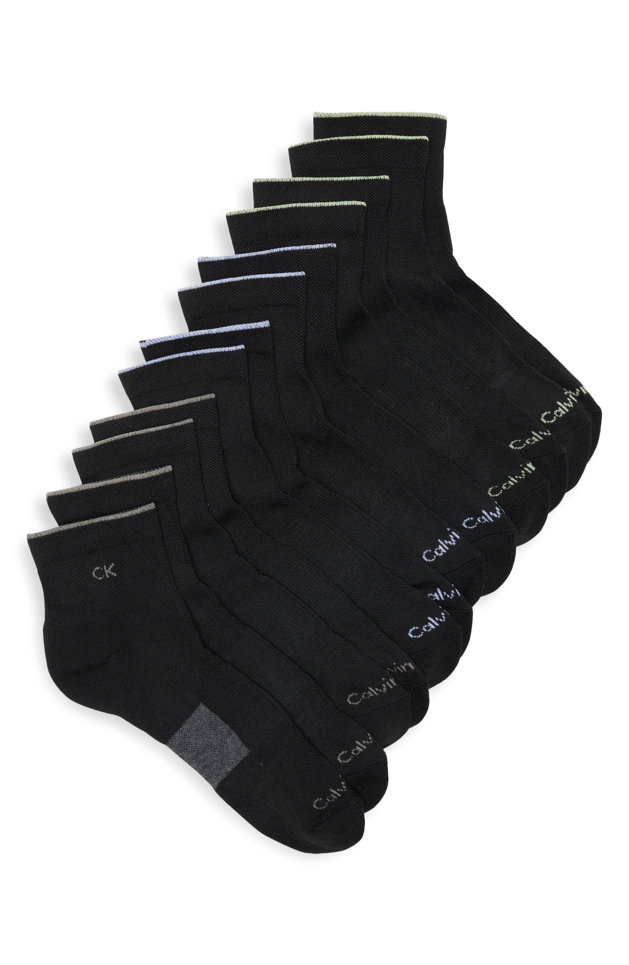 Calvin Klein 6-Pack Cushioned Quarter Length Socks