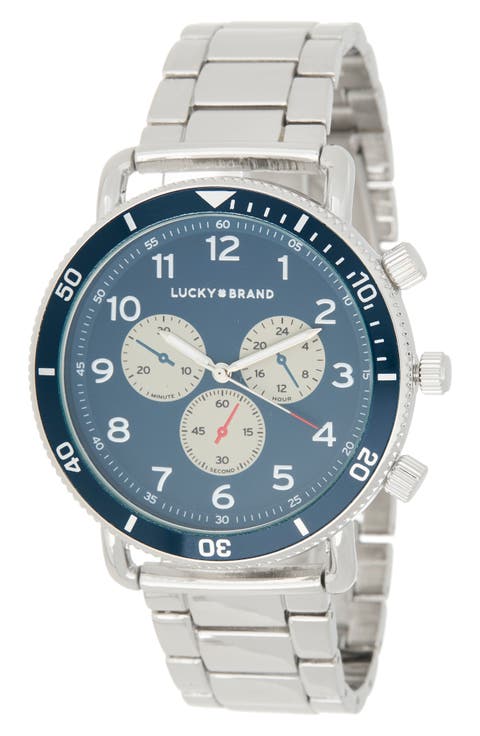 Round Chronograph Bracelet Watch, 45mm
