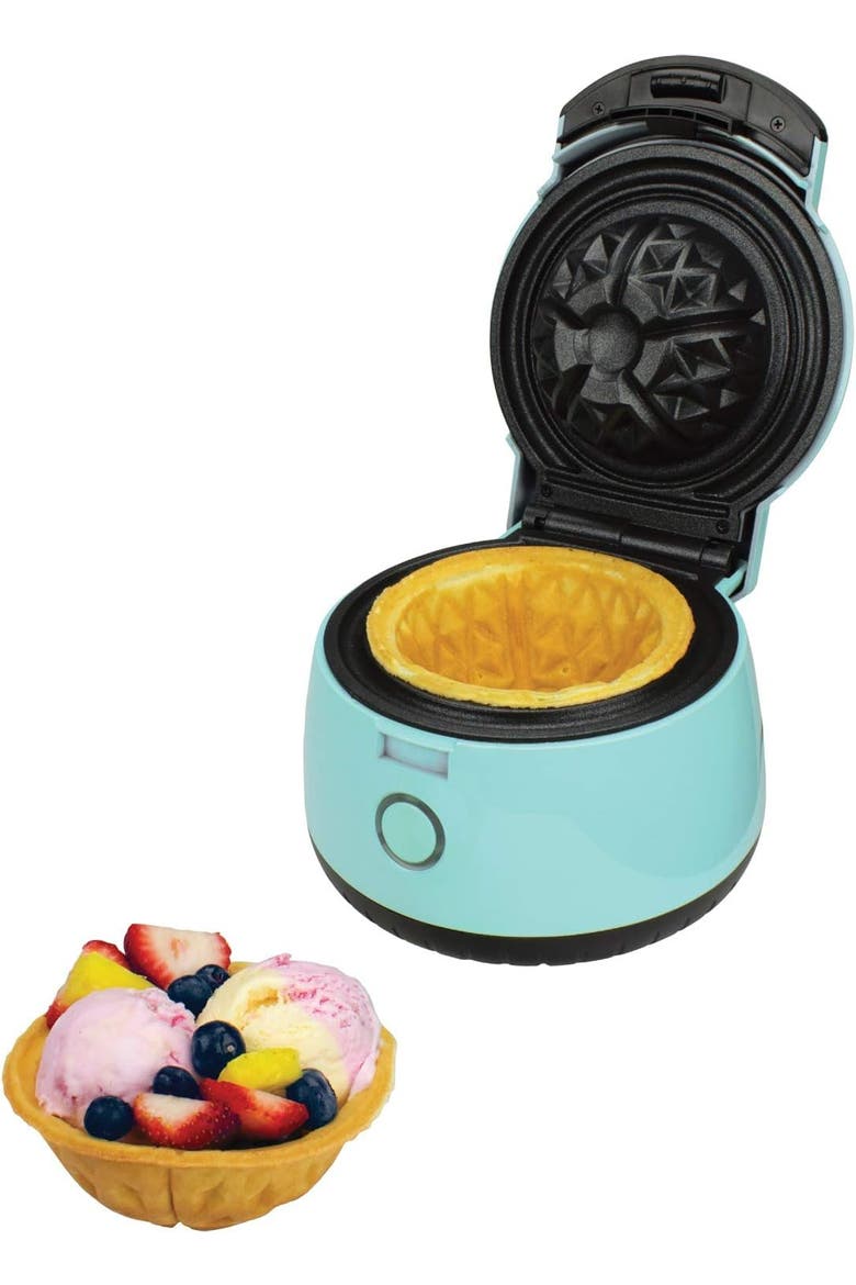 Single Waffle Bowl Maker, Alternate, color, Blue