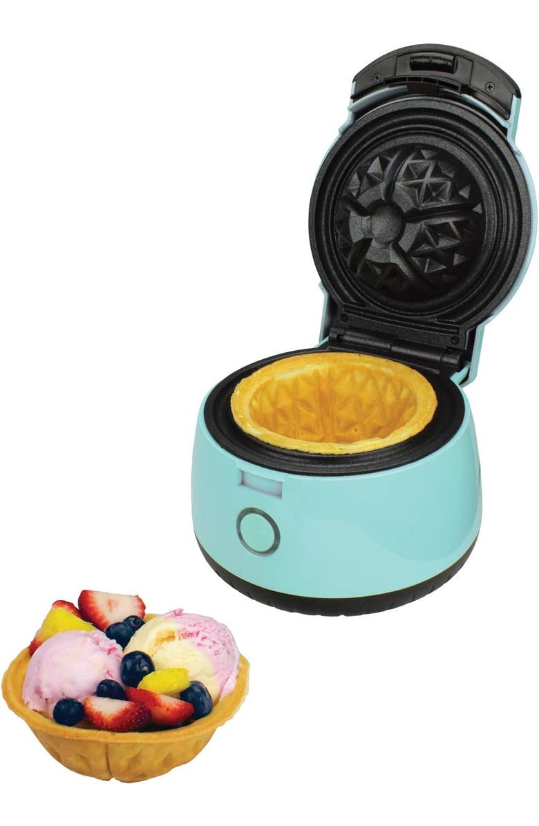 Brentwood Single Waffle Bowl Maker, Alternate, color, Blue