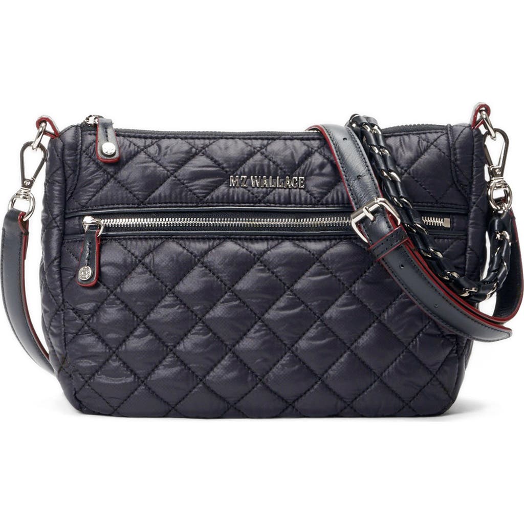 MZ Wallace Crosby Ella Quilted Nylon Crossbody Bag in Black  product