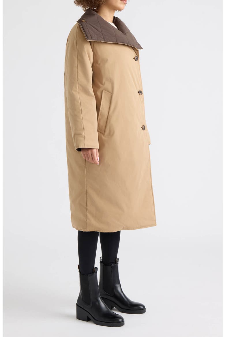 Ana Reversible Padded Wrap Coat, Alternate, color, BRITISH TAN/ ESPRESSO