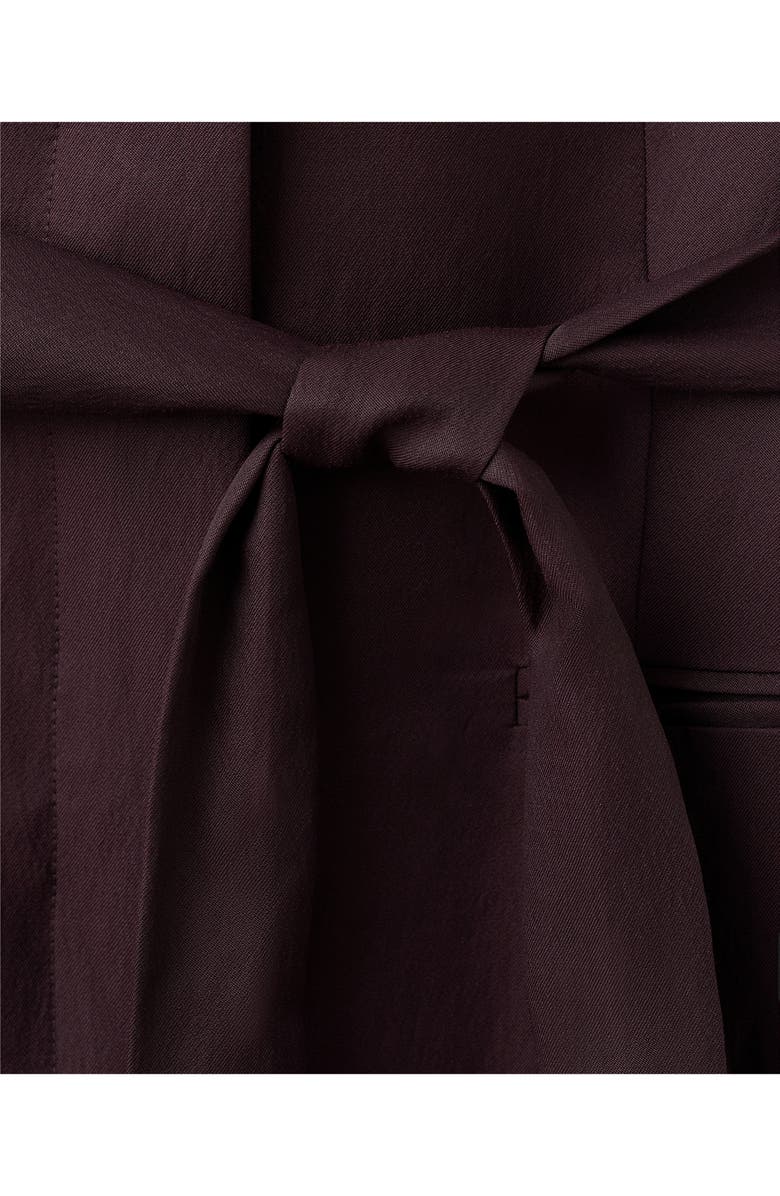 MANGO Belted Vest Minidress, Alternate, color, Burgundy