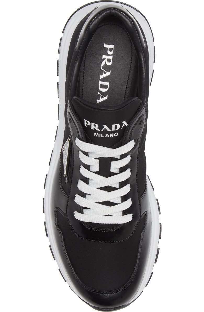Prada Prax 1 Mixed Media Sneaker, Alternate, color, Nero