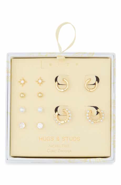 Leith 6-Pair Cubic Zirconia Starburst Earrings