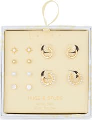 Leith 6-Pair Cubic Zirconia Starburst Earrings
