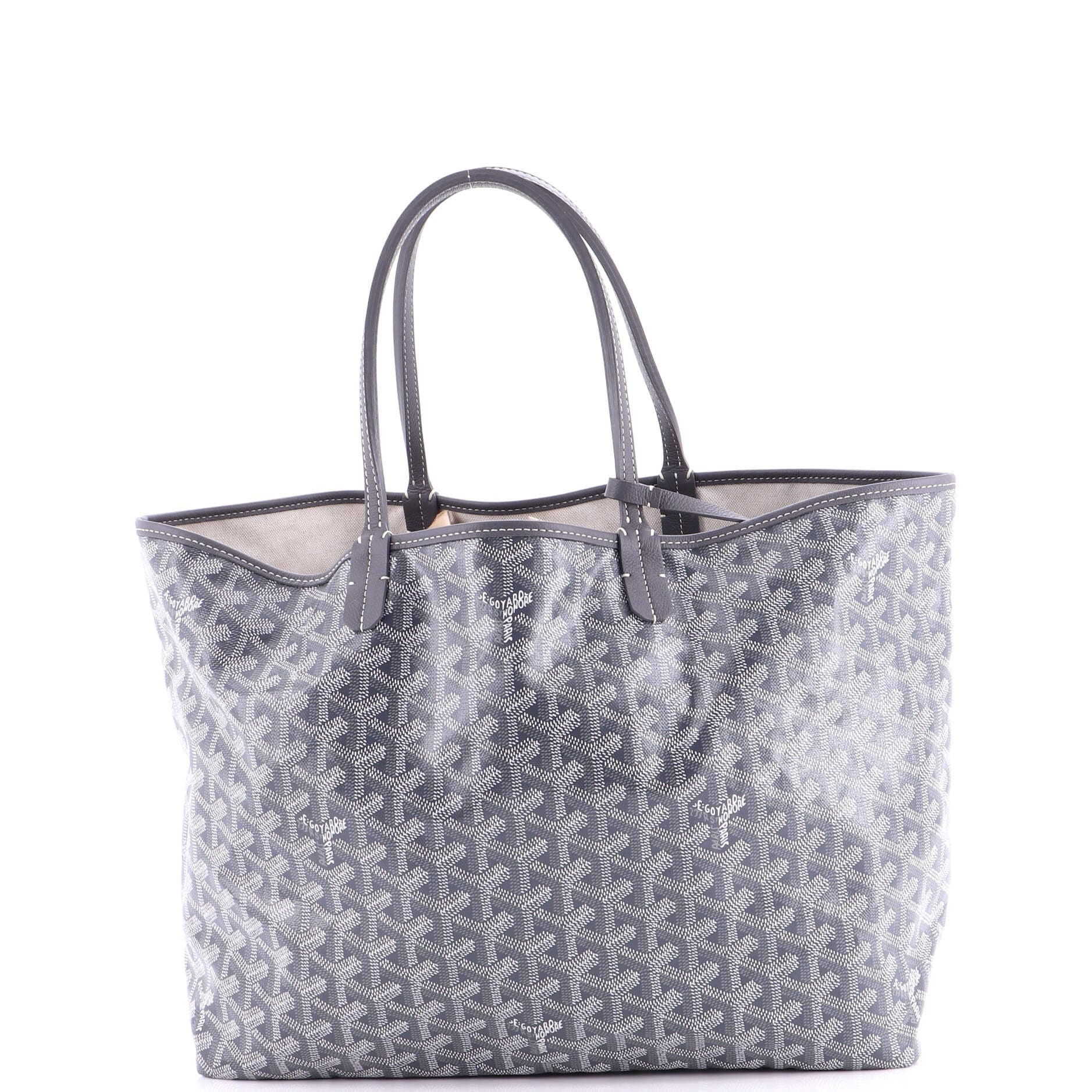 Pre-Owned Goyard Saint Louis Tote Coated Canvas PM, Main, color, Gray