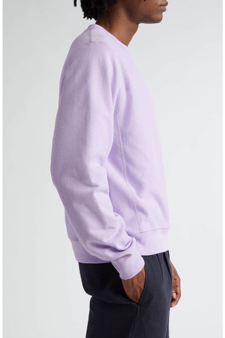 Classic Cotton French Terry Crewneck Sweatshirt, Alternate, color, LILAC BREEZE
