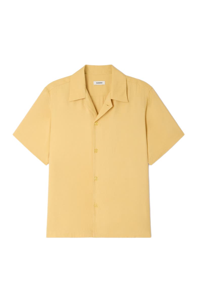 SANDRO Loose-fit shark collar shirt, Alternate, color, Light Yellow