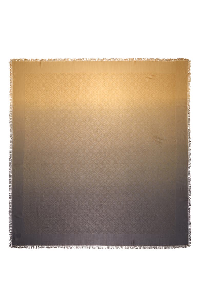 Tory Burch Monogram Traveler Silk & Wool Scarf, Main, color,