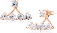 CZ by Kenneth Jay Lane Cubic Zirconia Front/Back Earrings