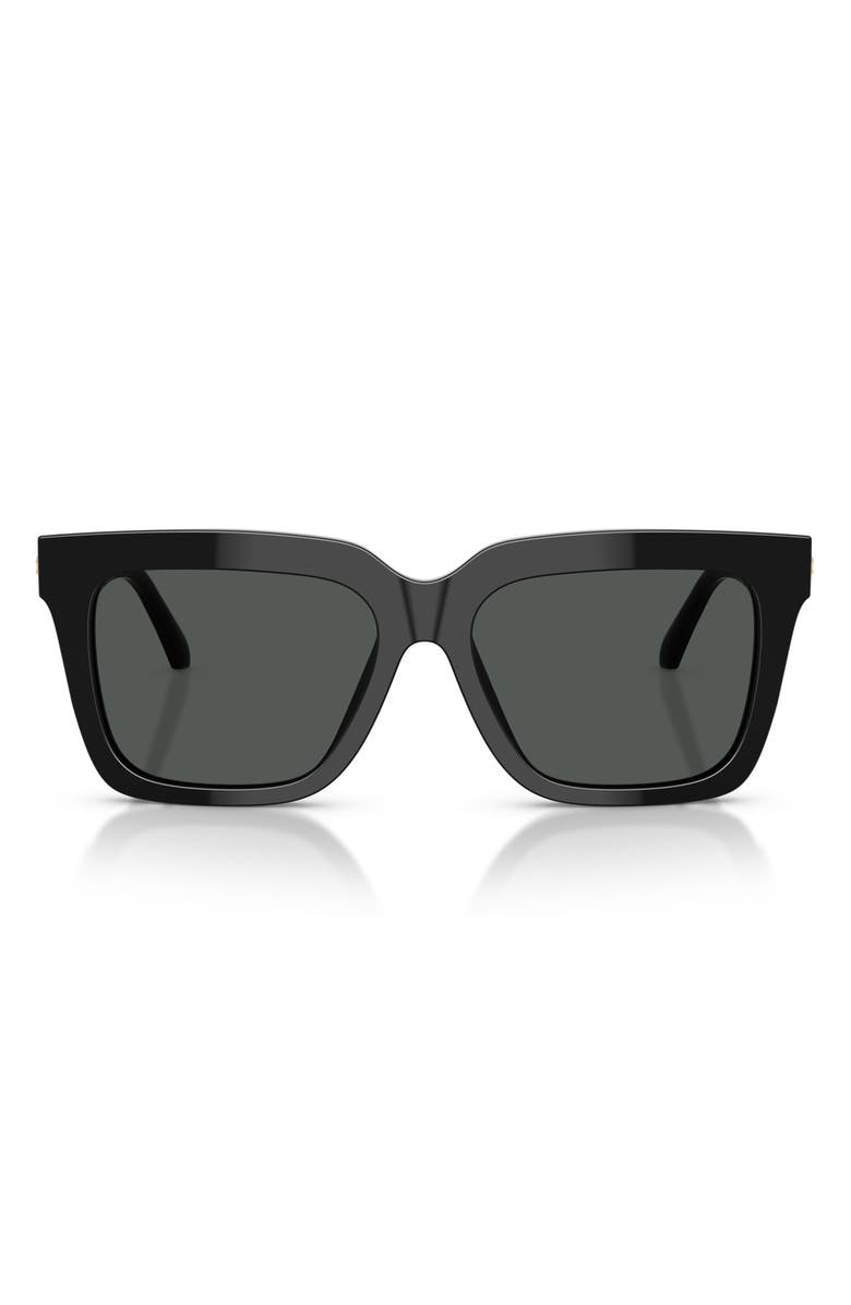 Versace 55mm Square Sunglasses, Main, color, Black / Dark Grey