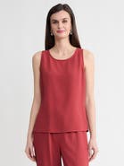 Misook Classic Crepe de Chine Tank Top