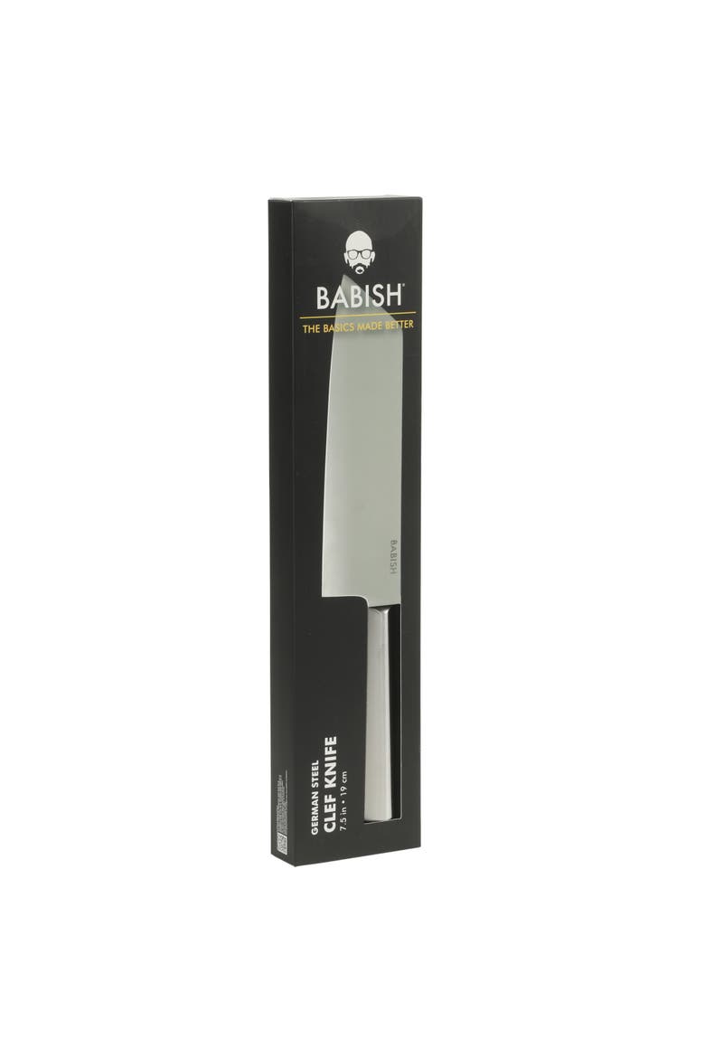 Clef Chef and Cleaver Hybrid Knife with High Carbon German Steel, Alternate, color, Stainless Steel