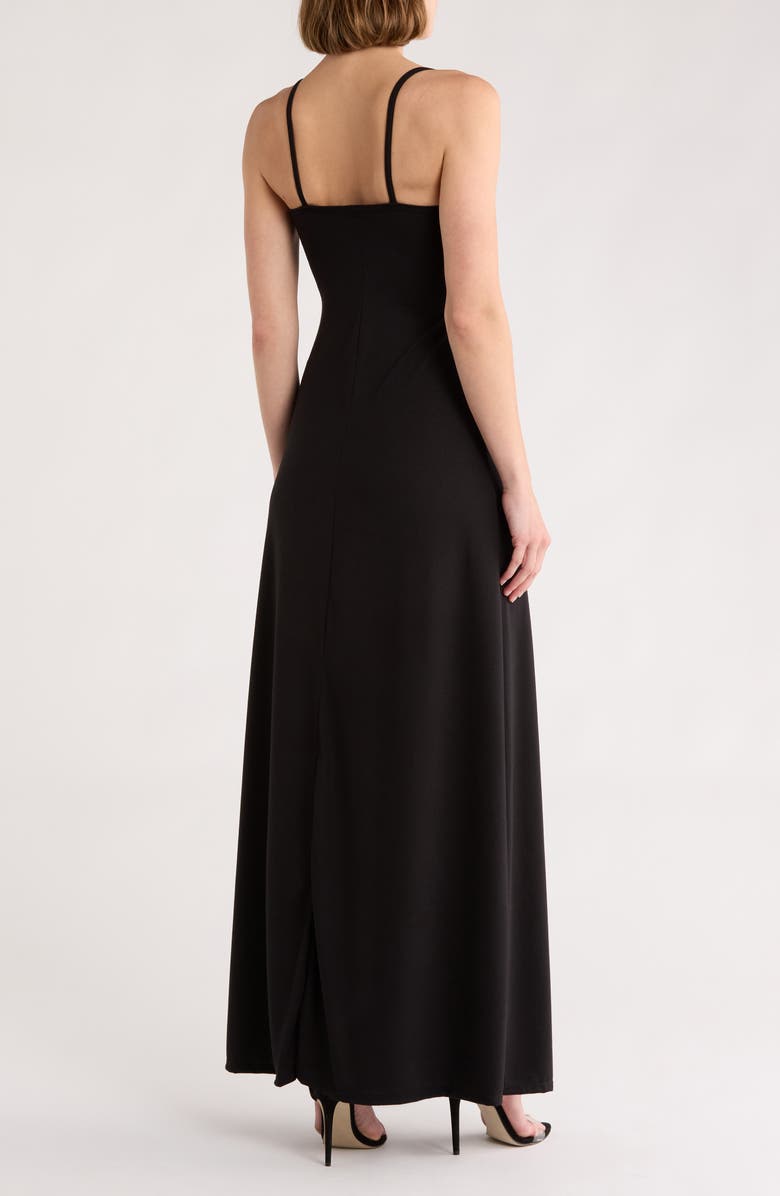 GO COUTURE V-Neck Maxi Dress, Alternate, color, Black