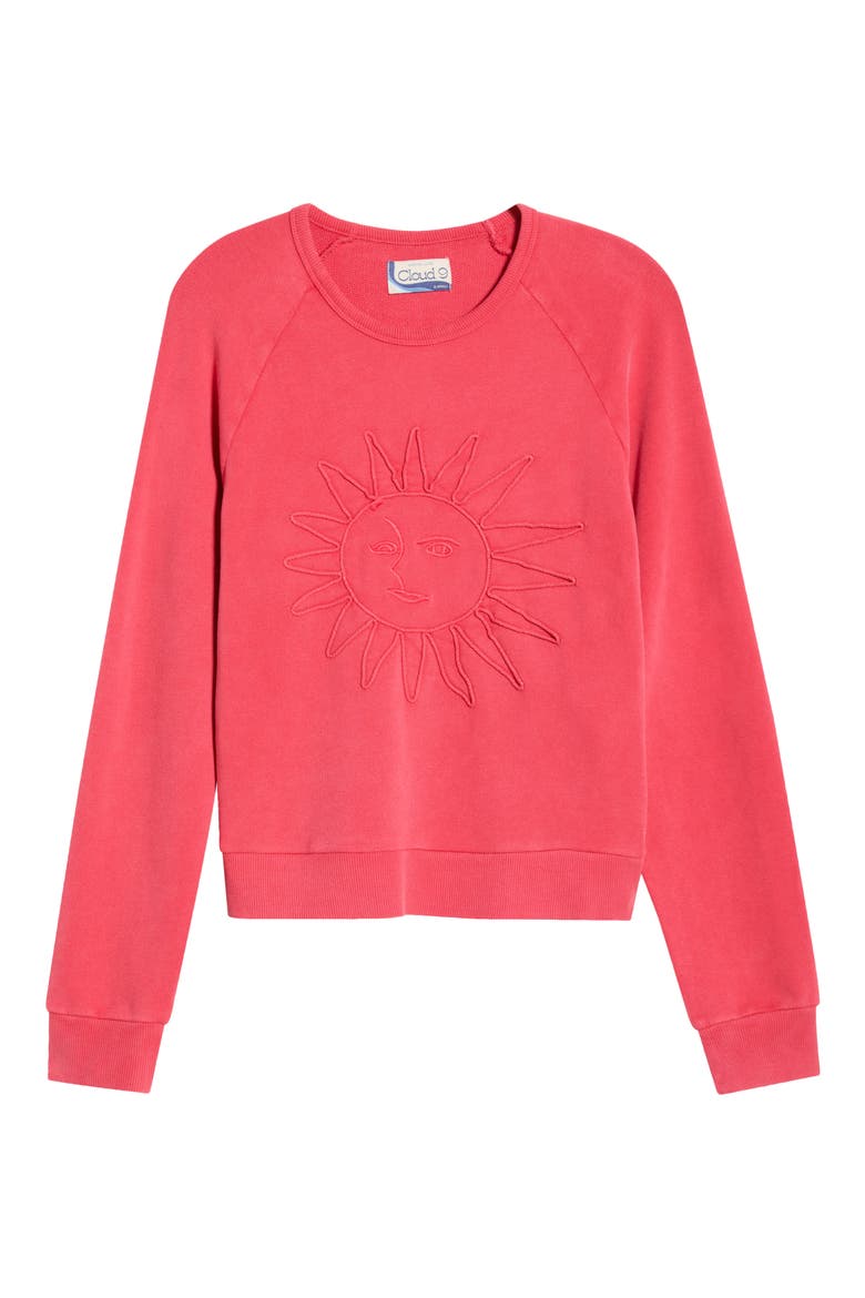 Cloud 9 Terry Sweatshirt, Alternate, color, WASHED RED