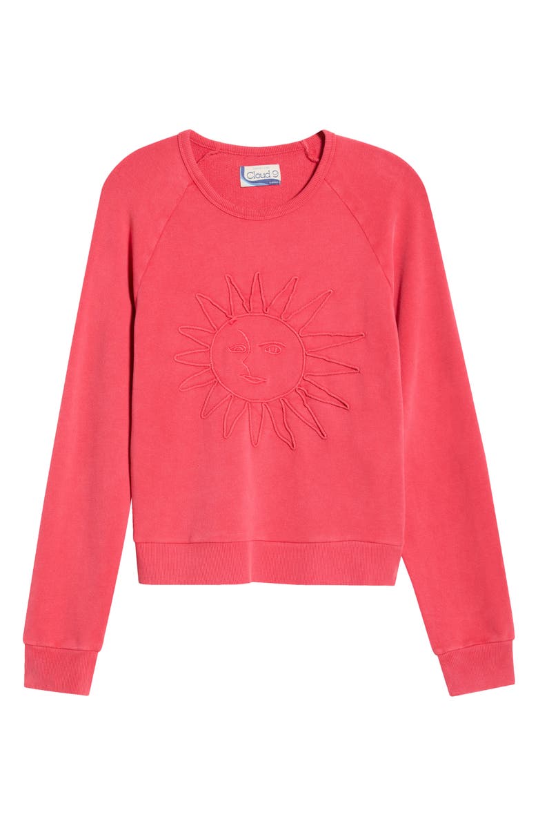 Marine Layer Cloud 9 Terry Sweatshirt, Main, color, Washed Red