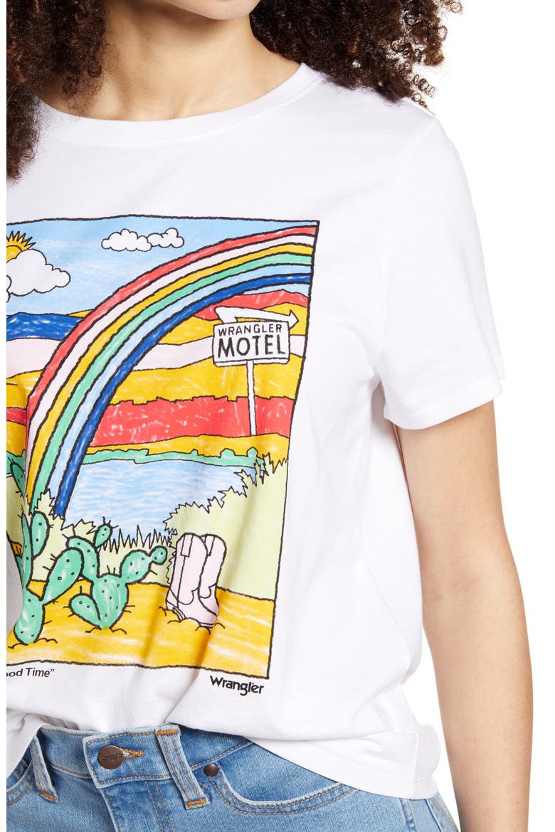Desert Motel Graphic Tee, Alternate, color, WHITE