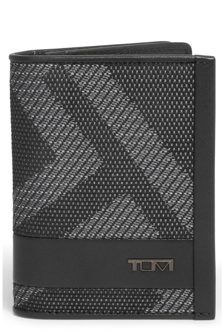 Alpha Gusseted Card Case, Main, color, REFLECTIVE TUMI JACQUARD