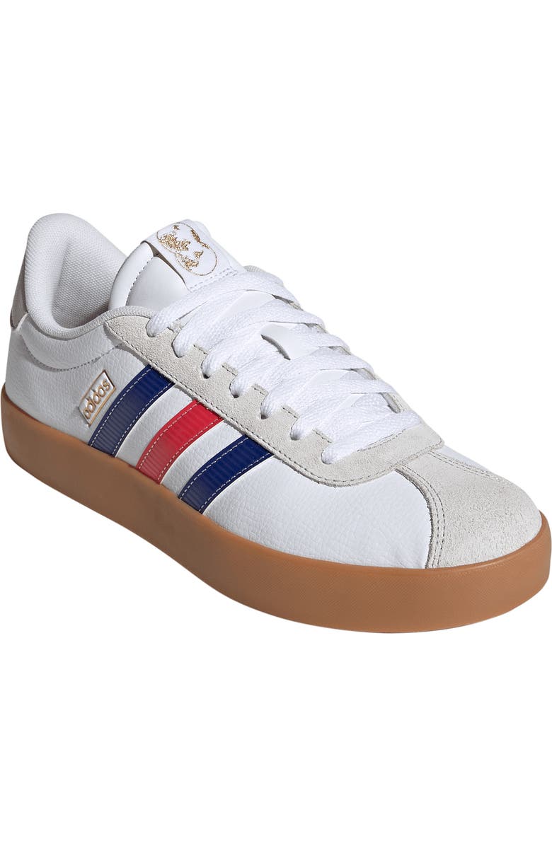 adidas VL Court 3.0 Sneaker, Main, color, Ftwr White/ Pure Ruby/ Ink