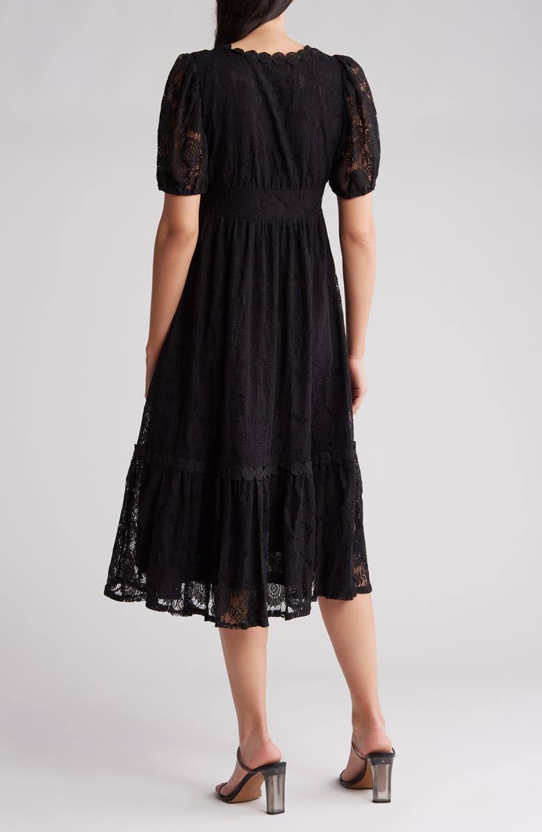 Blu Pepper Lace Short Sleeve Maxi Dress, Alternate, color,