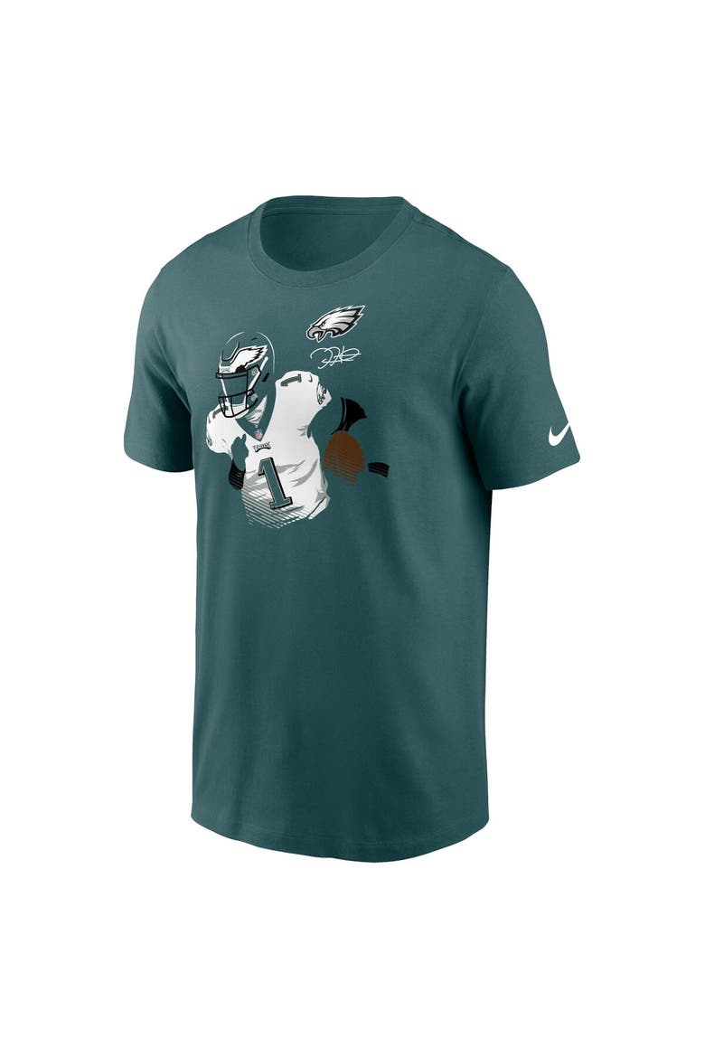 Men's Nike Jalen Hurts Midnight Green Philadelphia Eagles Player Graphic T-Shirt, Alternate, color, Green