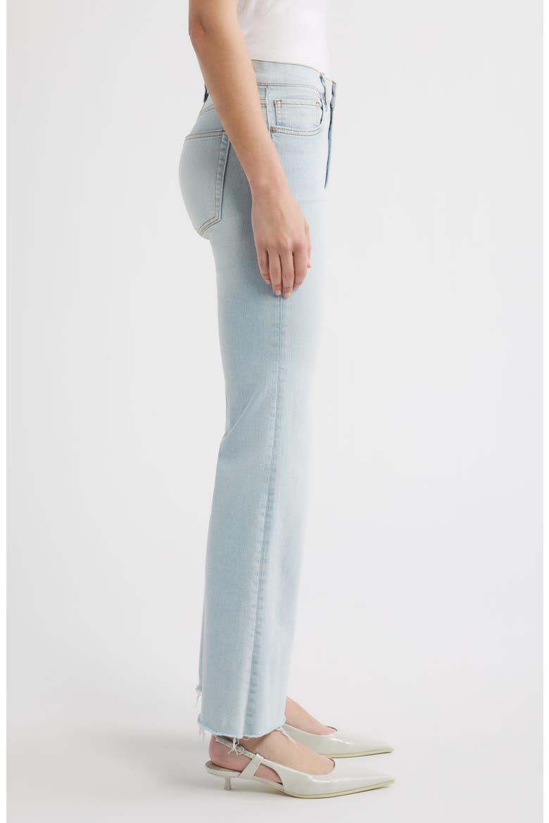 The Icon Raw Hem Flare Jeans, Alternate, color, PREEN RAW AFTER