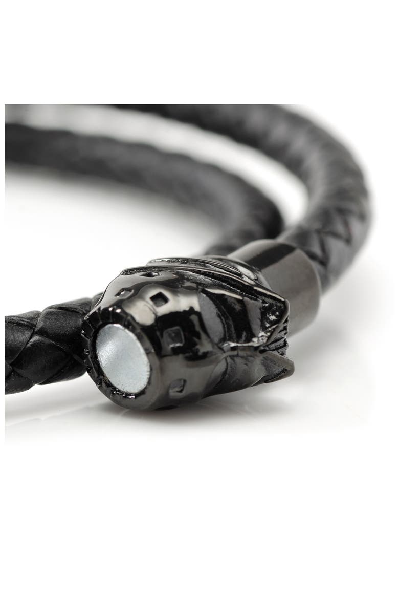 Star Wars™ - Darth Vader Braided Leather Wrap Bracelet, Alternate, color, BLACK