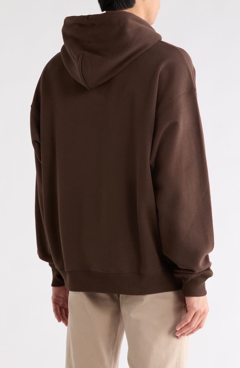 Off-White Off Stamp Skate Pullover Hoodie, Alternate, color, Chocolate-White