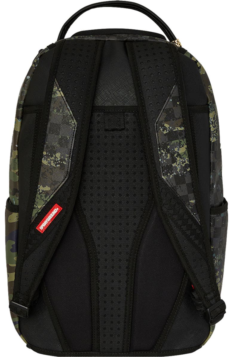 Sprayground Kids' Camo Splash Shark DLXSV Backpack, Alternate, color,