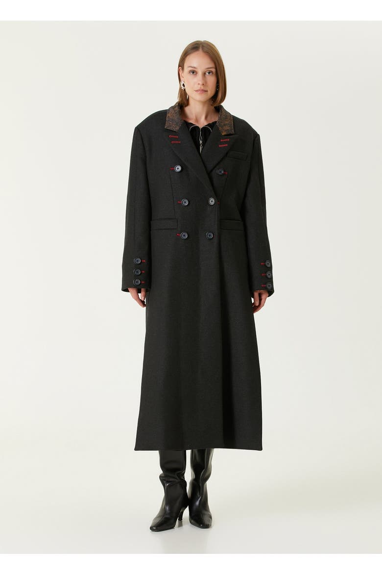 Wool & Cashmere Blend Your *Itch Oversized Long Overcoat, Alternate, color, BLACK