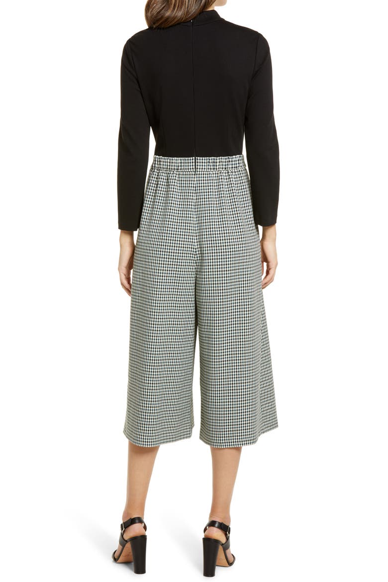 Twoffer Wide Leg Jumpsuit, Alternate, color, GREEN/ BLACK