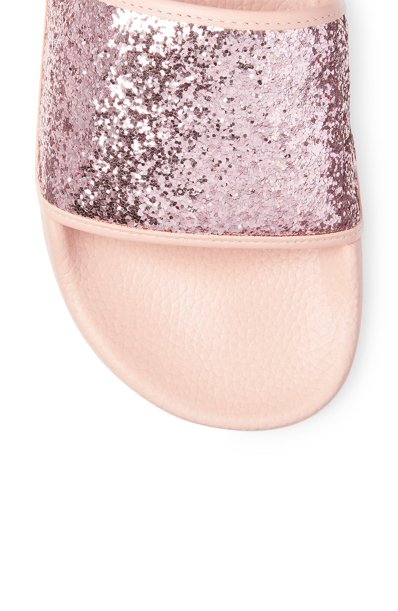 Stuart Weitzman Glitter Pool Slide Sandal, Alternate, color, 