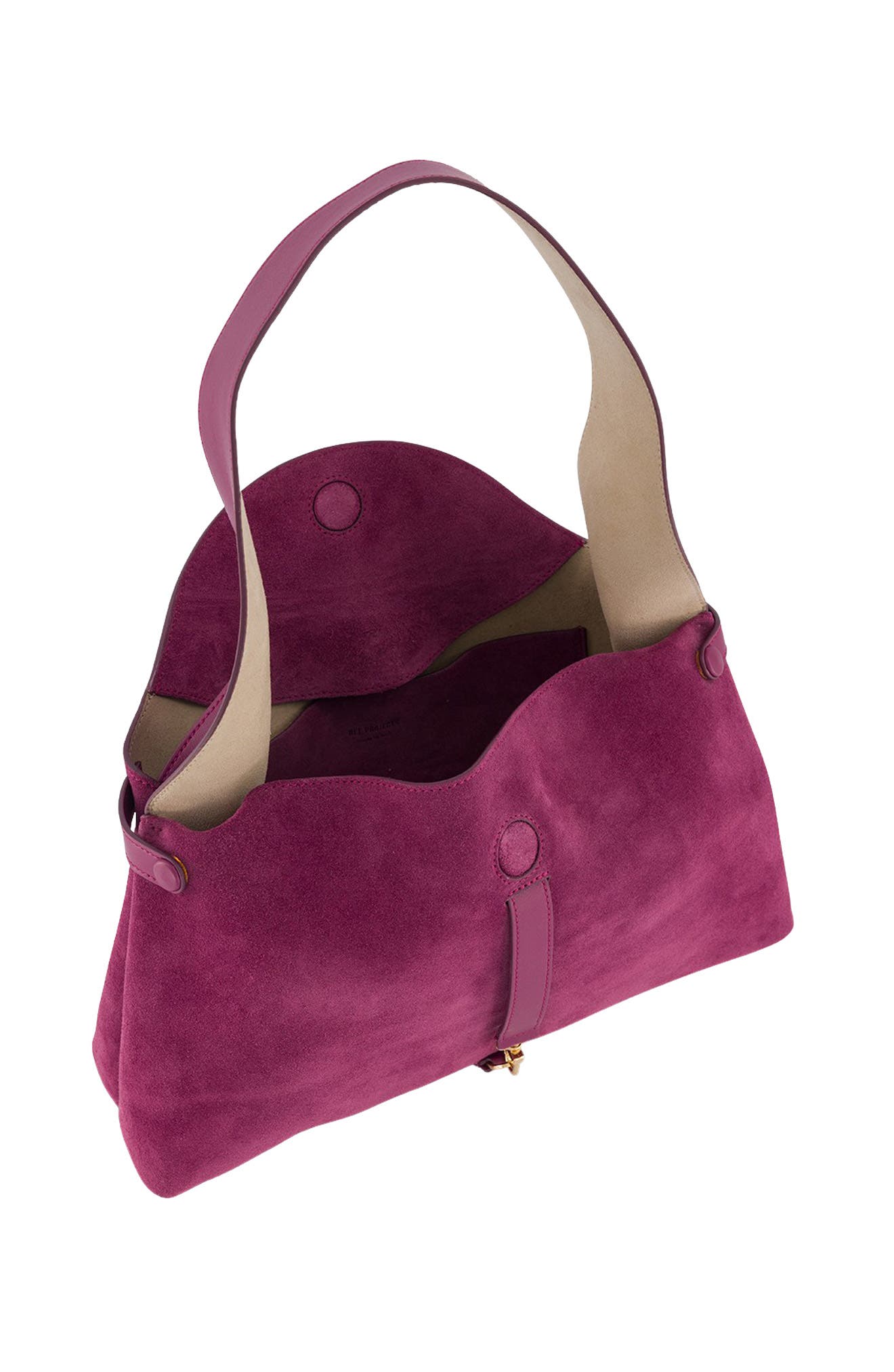 Ree Projects Florencia Suede Shoulder Bag, Alternate, color, Cardinal
