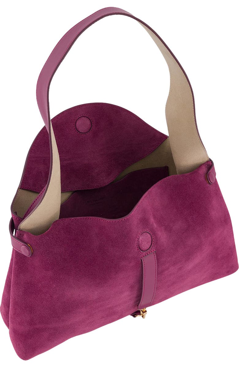 Ree Projects Florencia Suede Shoulder Bag, Alternate, color, Cardinal