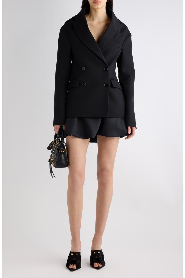 Stola Double Breasted Wool Jacket, Alternate, color, 1000 BLACK