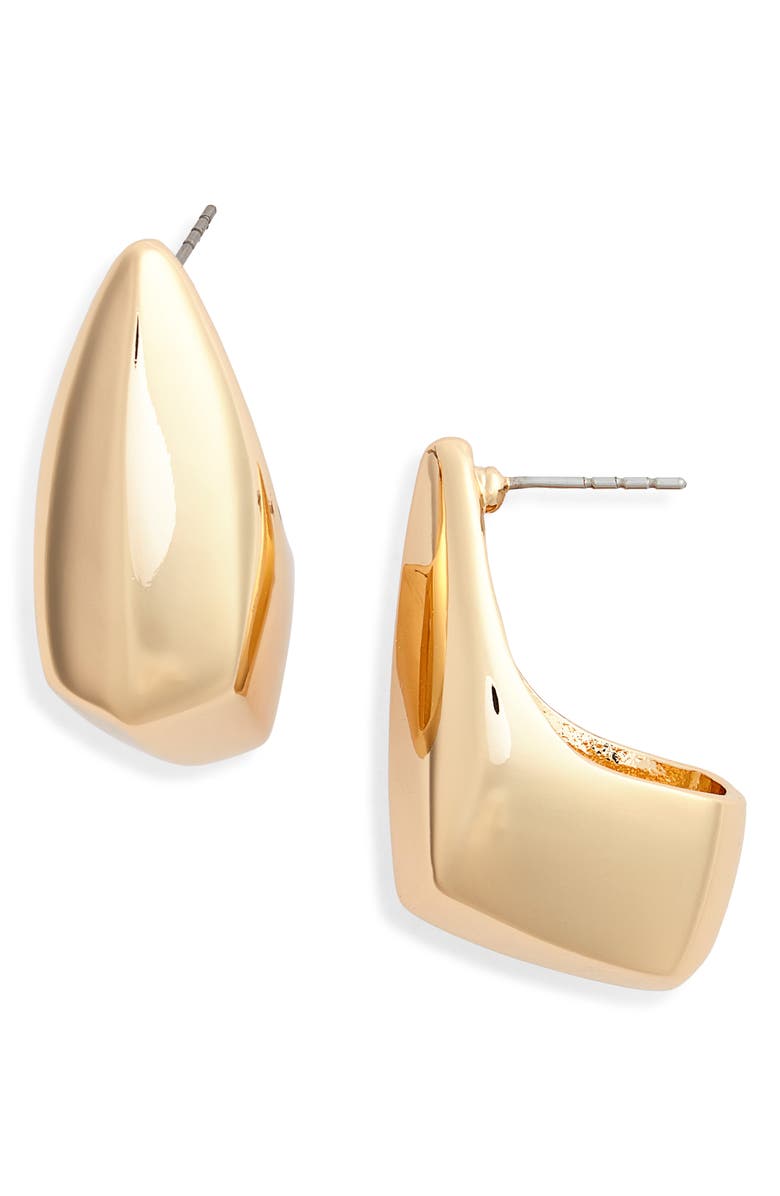 Open Edit Geometric Chunky Earrings, Main, color, Gold