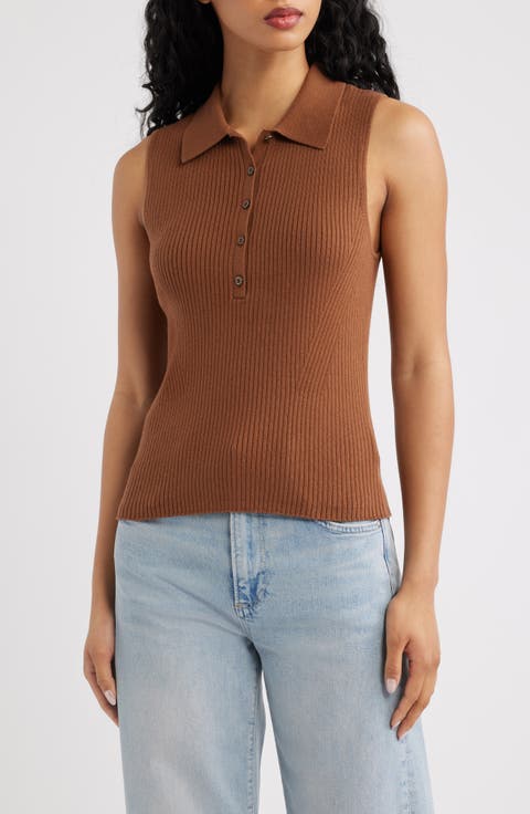 Vesta Rib Sleeveless Polo