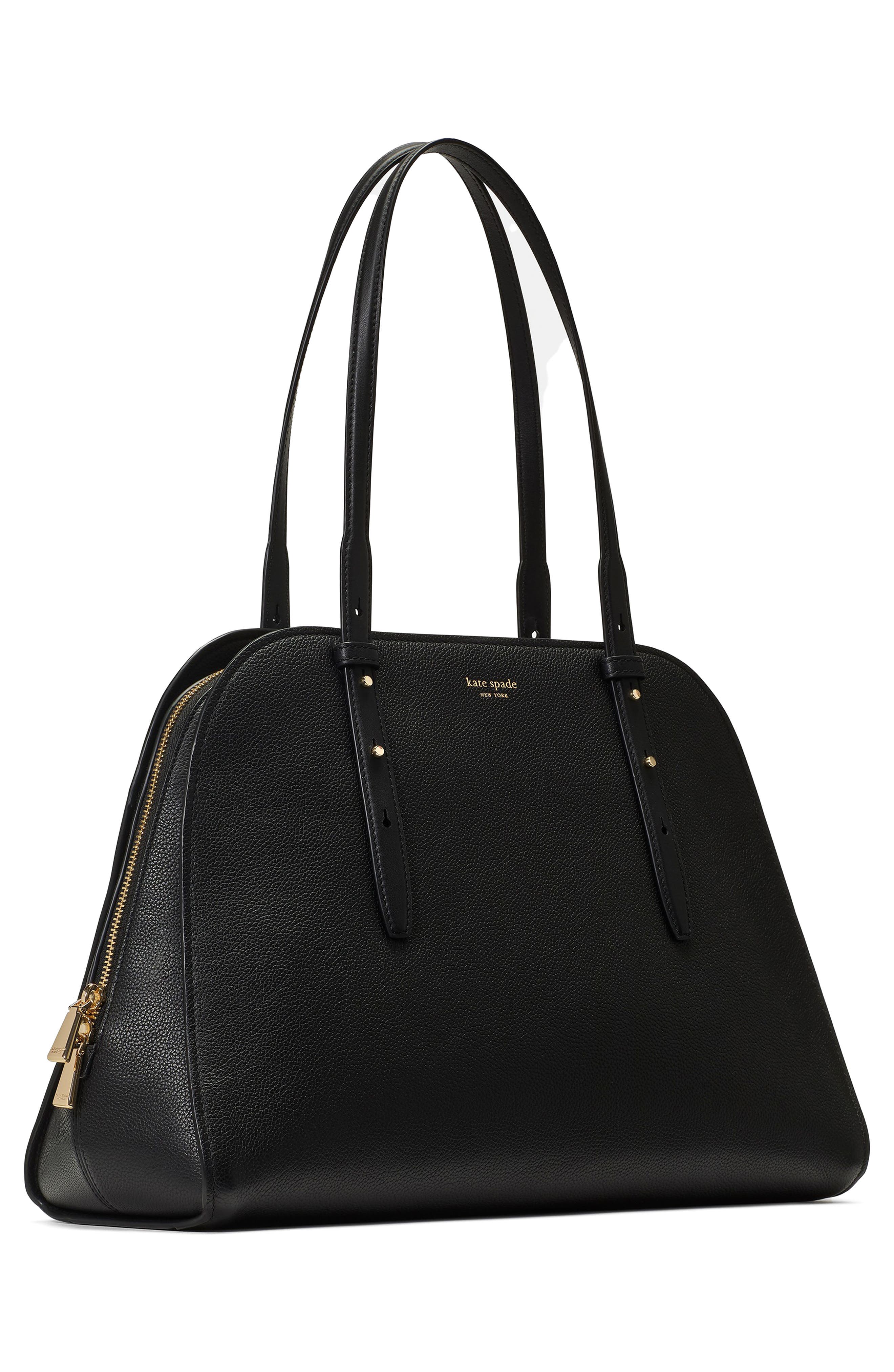 Kate Spade New York do it all pebble leather maise carryall tote, Alternate, color, Black