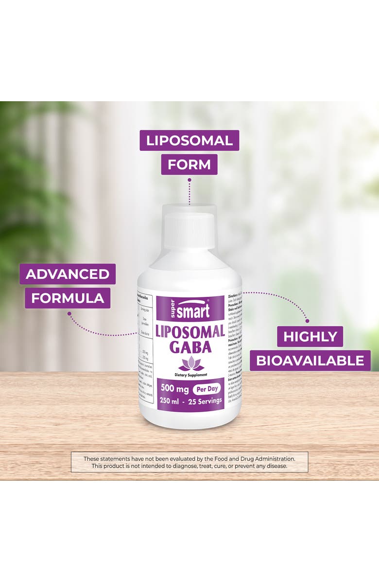 SuperSmart Liposomal GABA 500mg per Day, Alternate, color, NO COLOR