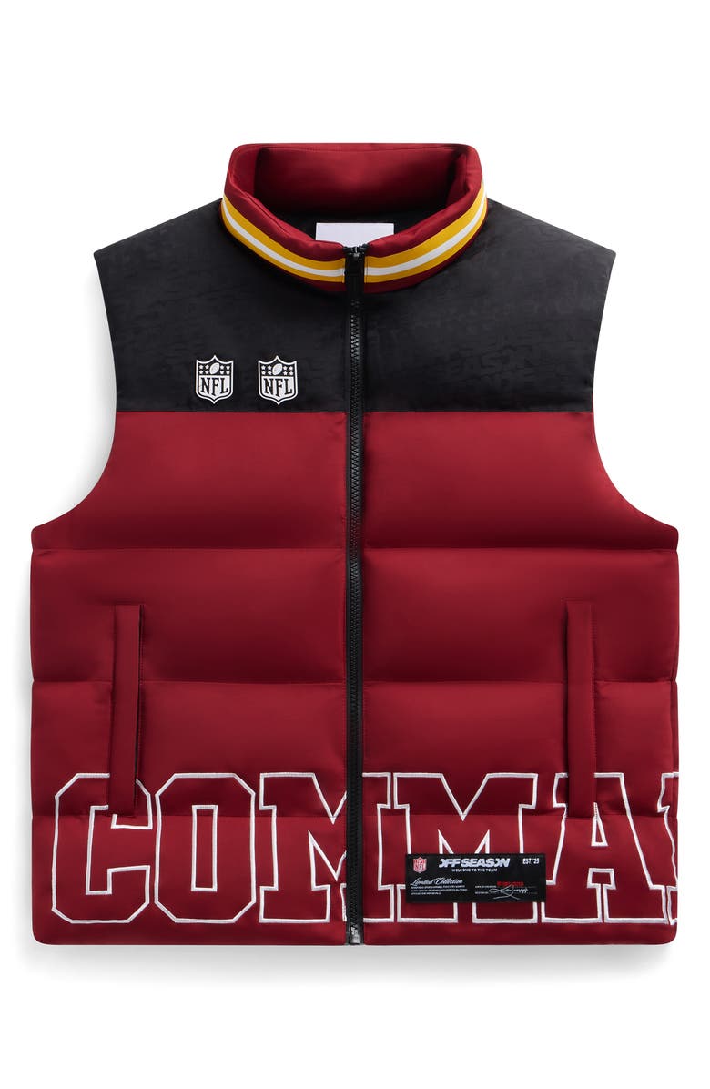 Off Season Unisex Team Puffer Vest, Main, color, Commanders