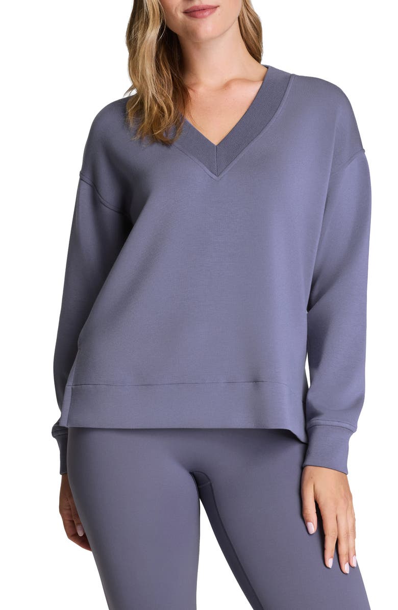 SPANX<sup>®</sup> AirEssentials Brushed V-Neck Tunic, Main, color, Pewter