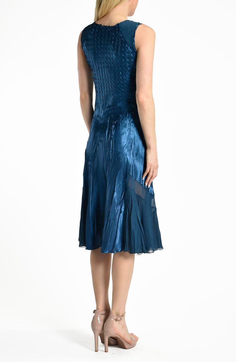 Komarov Chiffon & Charmeuse Cocktail Dress with Jacket, Alternate, color, 