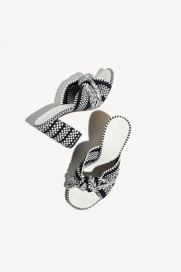 Amambaih Sol Heel Mules, Alternate, color, Ivory Black