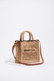 Bimba y Lola Medium Raffia Crossbody Bag