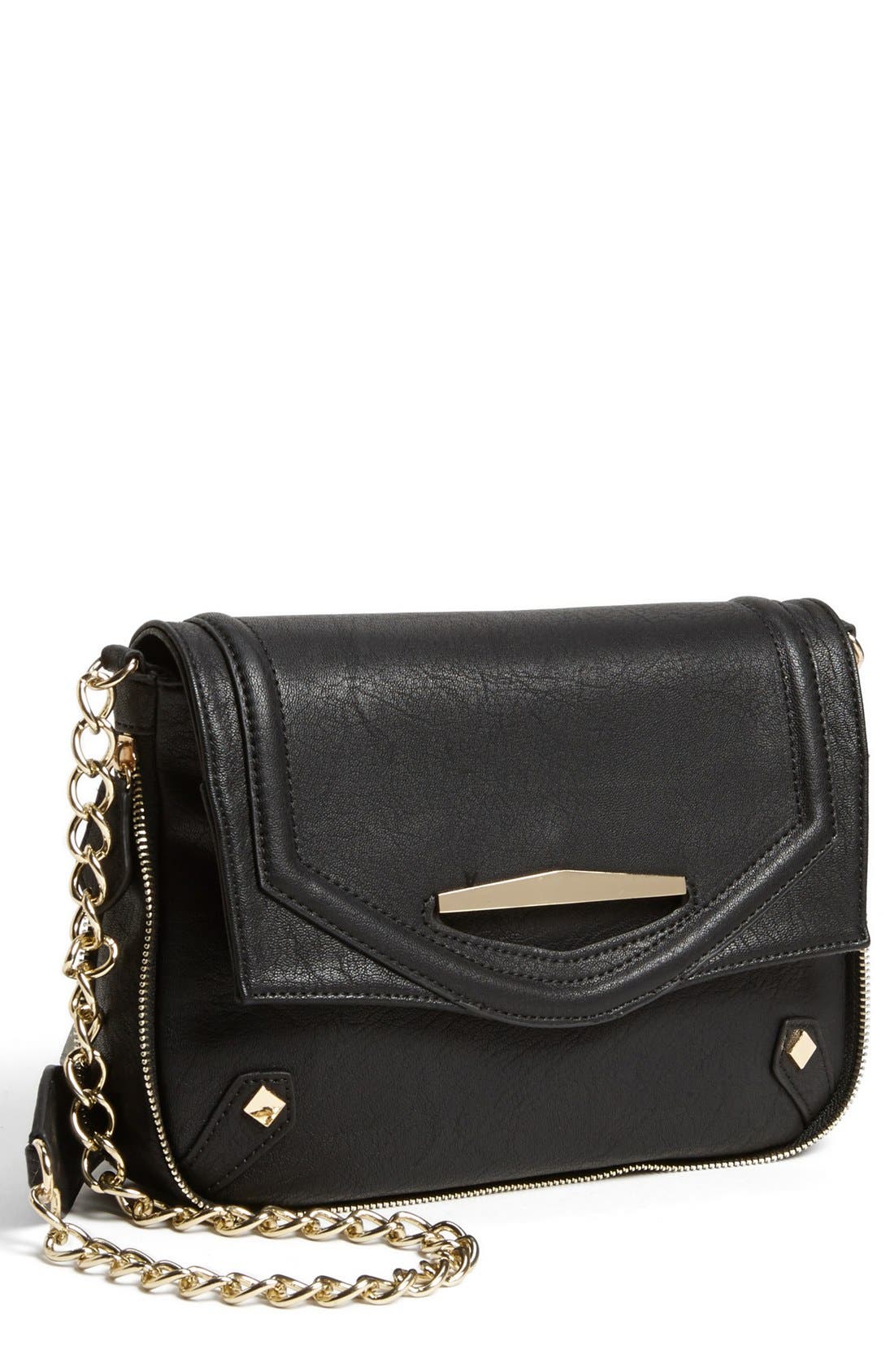 'Peyton' Shoulder Bag, Main, color, BLACK