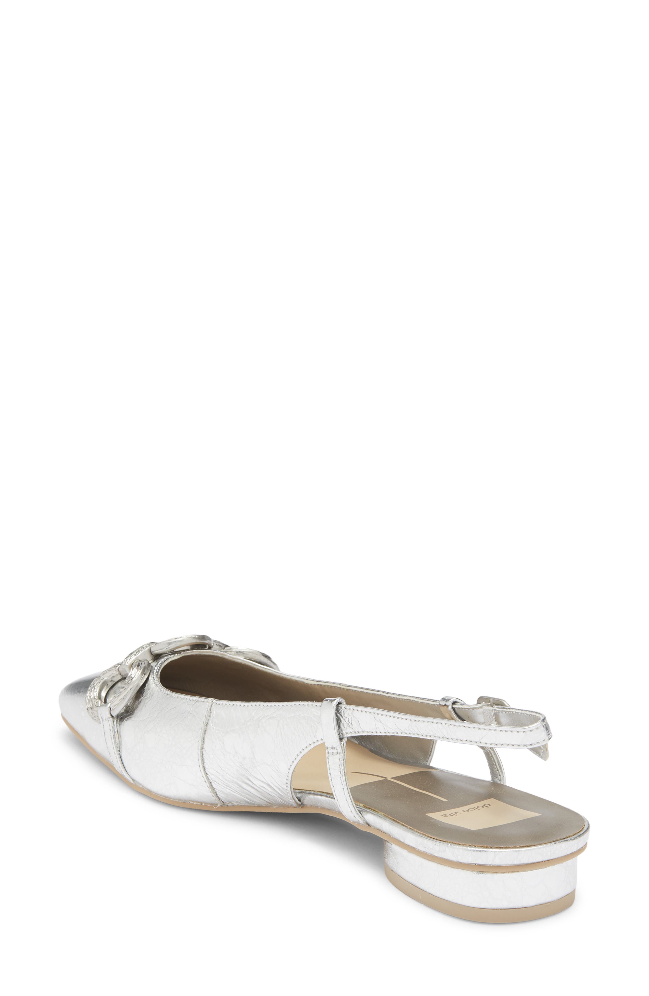 Dolce Vita Ramano Slingback Flat, Alternate, color, Silver
