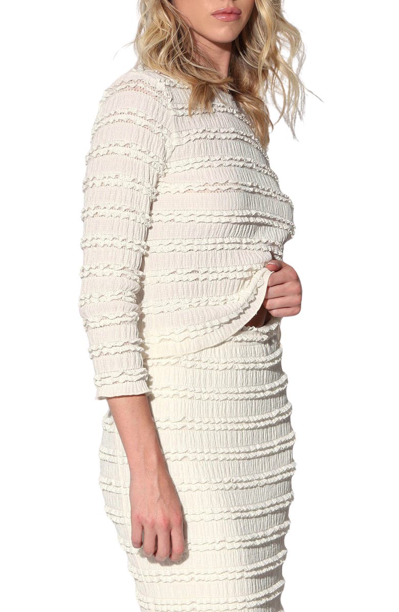 Walter Baker Lois Ruffle Top, Alternate, color, Cream Lace