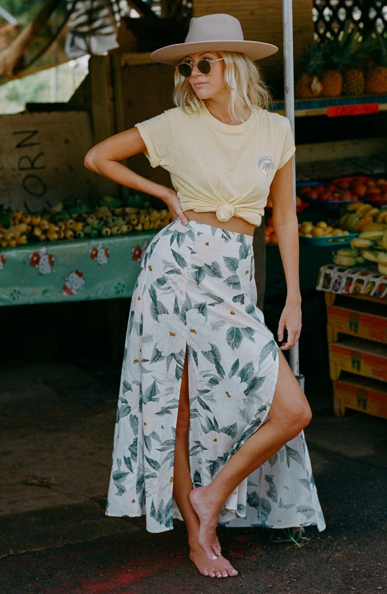 Billabong x The Salty Blonde Peachy Keen Maxi Skirt, Alternate, color, 